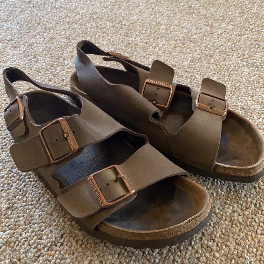 Birkenstock Milano with Back Strap Nubuk
